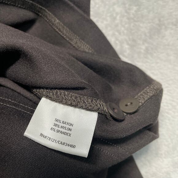 Eileen Fisher Pants Women Medium Brown Heavyweight Rayon Knit Tab Waist Trouser - Picture 4 of 10